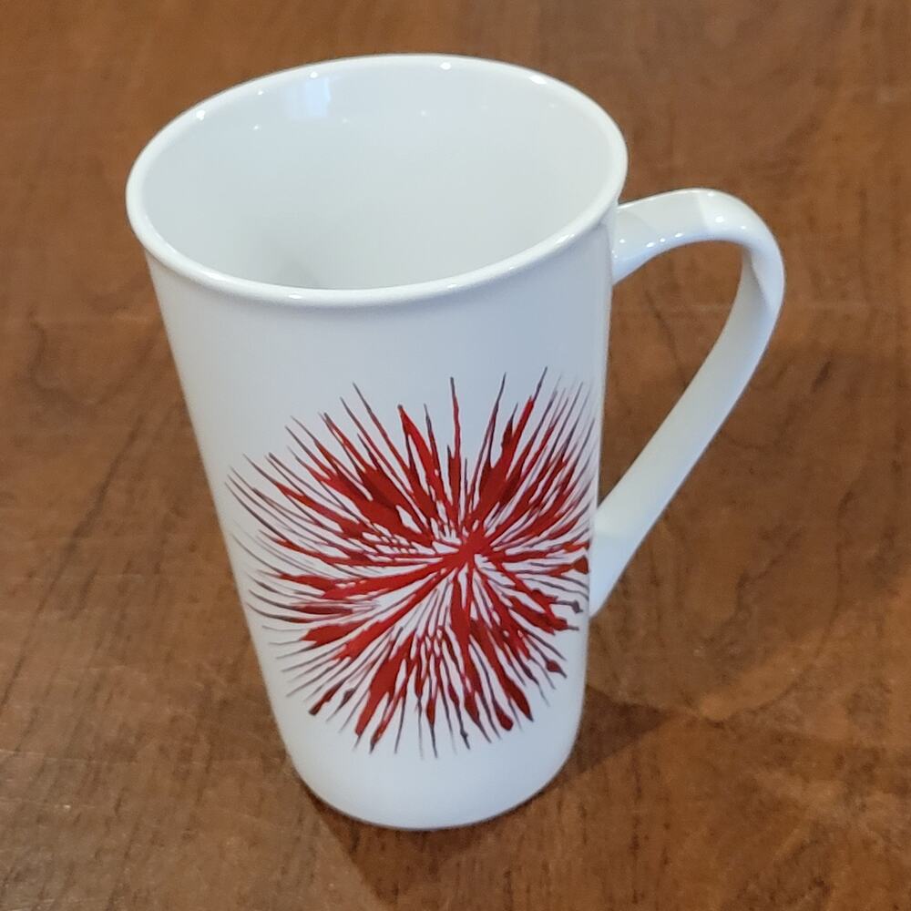 Starbucks 2014 Holiday Red Starburst Fireworks 17.8 fl. oz Coffee Mug, Tea Cup